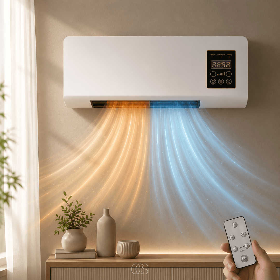 Wall-Mounted Fan Heater with Remote Control & Timer 1
