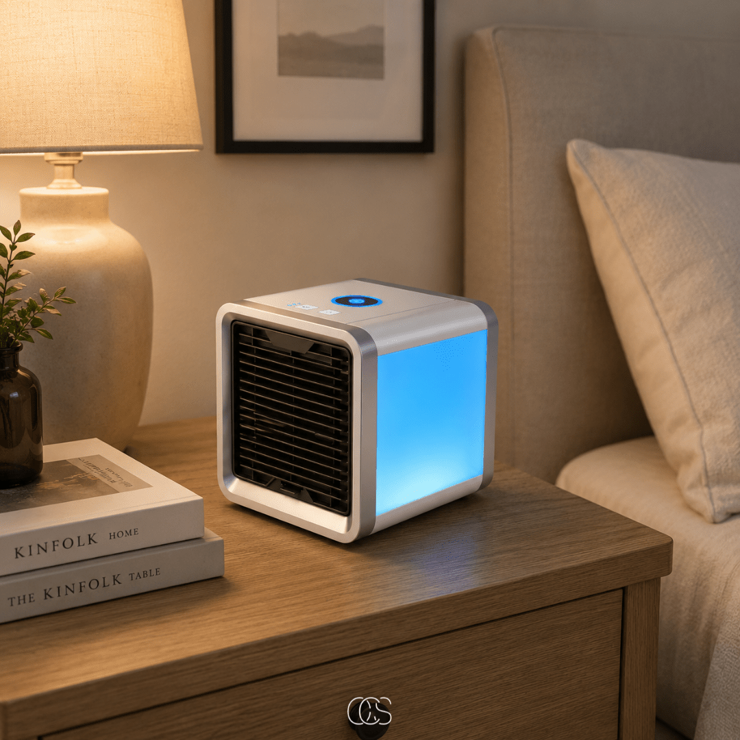 Portable Mini Air Cooler 3-in-1 USB with LED Light — 8 Hours 2