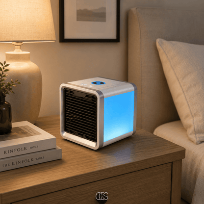 Portable Mini Air Cooler 3-in-1 USB with LED Light — 8 Hours 2