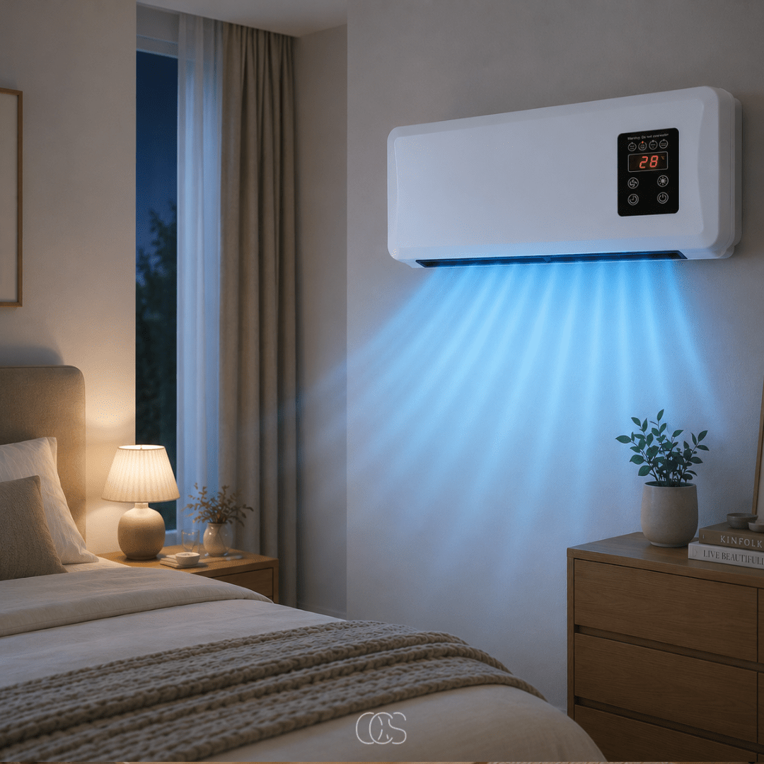 Wall-Mounted Heater Fan with Drying Rack — 1500W Remote Control 3