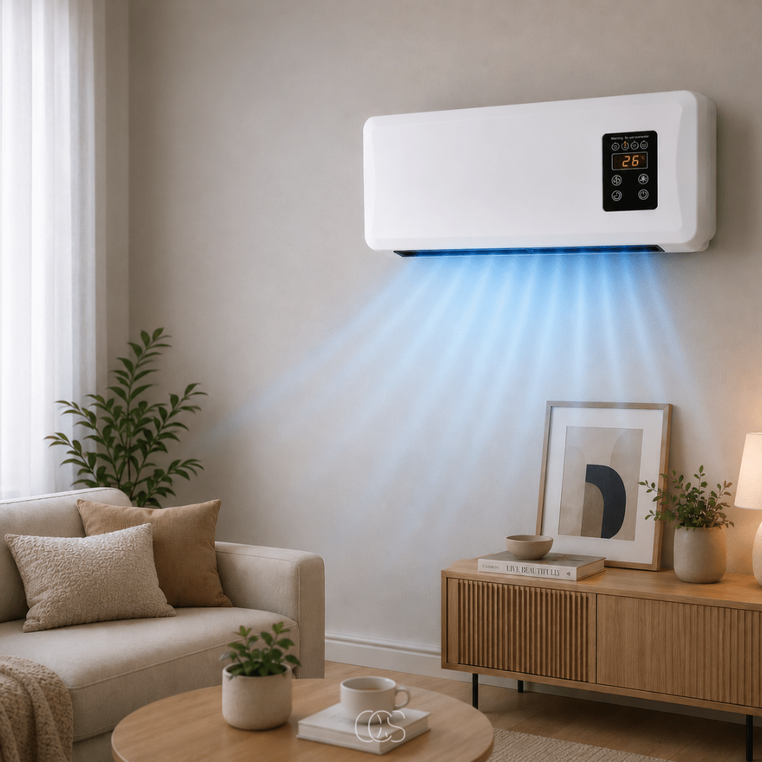 Wall-Mounted Heater Fan with Drying Rack — 1500W Remote Control 6
