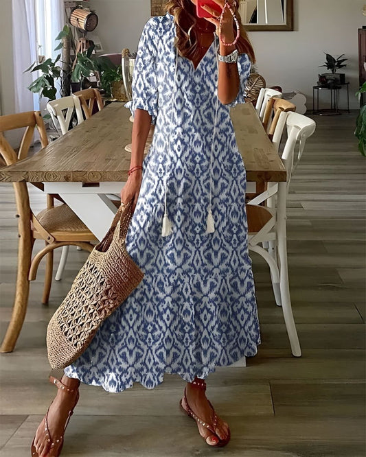 Vestito Copricostume Boho Lungo Donna Estivo