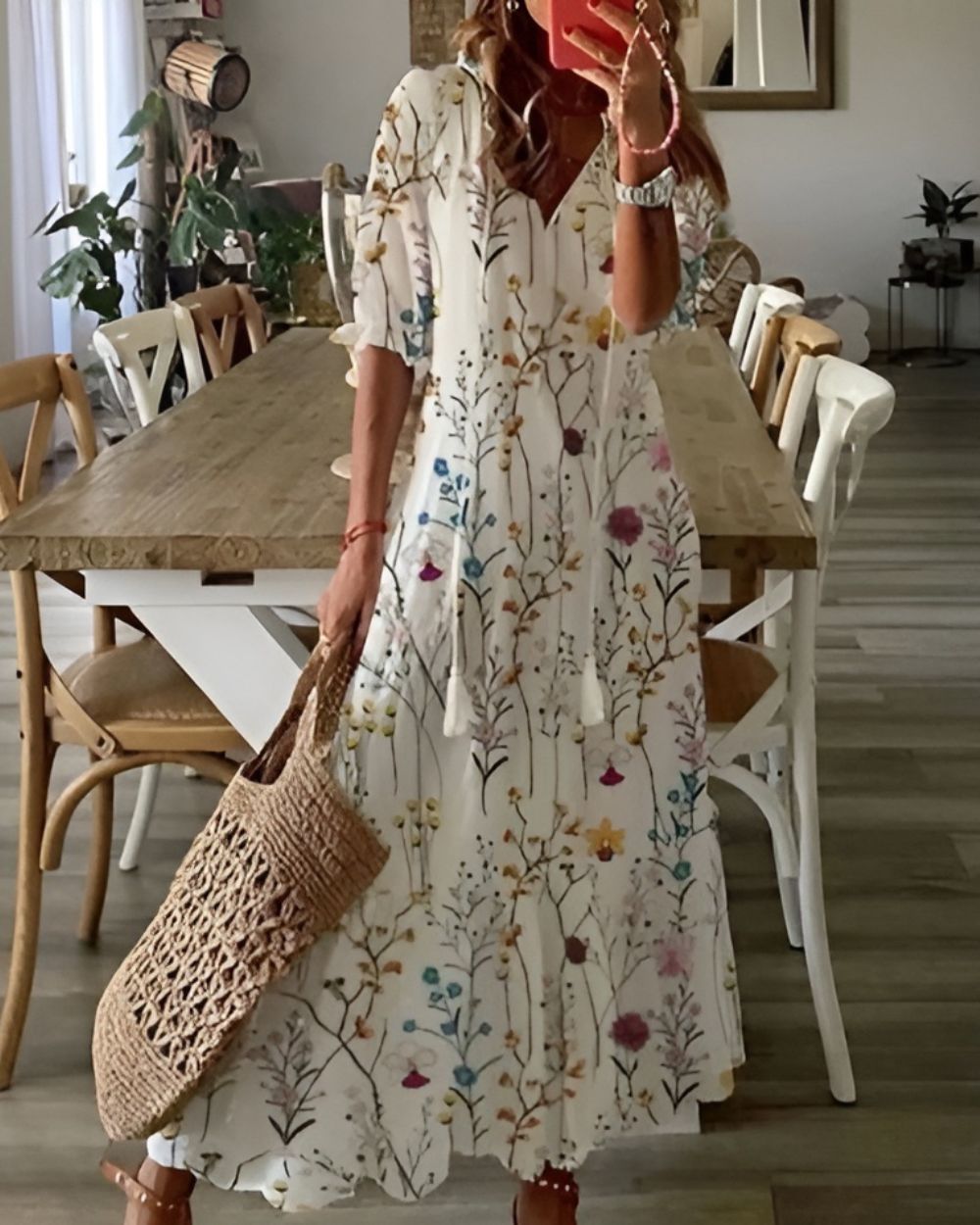 Vestito Copricostume Boho Lungo Donna Estivo