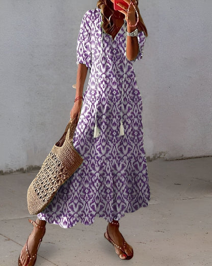 Vestito Copricostume Boho Lungo Donna Estivo