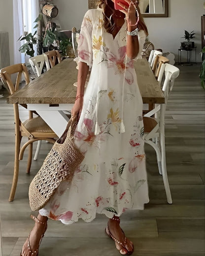 Vestito Copricostume Boho Lungo Donna Estivo