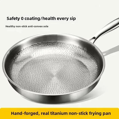 Poêle Martelée Antiadhésive en Titane pour Induction - Parfaite pour Cuisine Professionnelle