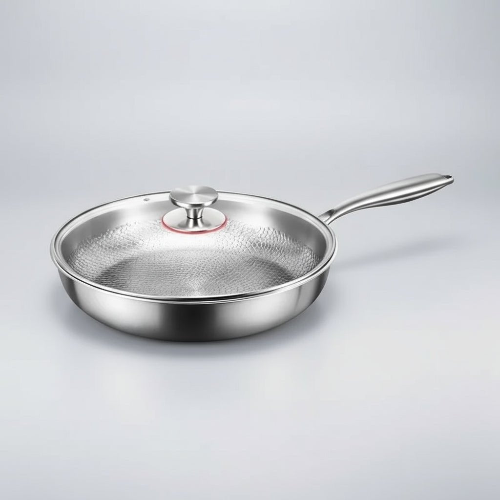Poêle Martelée Antiadhésive en Titane pour Induction - Parfaite pour Cuisine Professionnelle