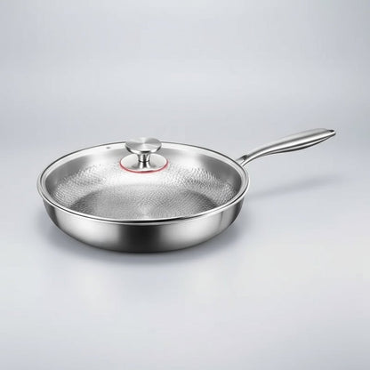 Poêle Martelée Antiadhésive en Titane pour Induction - Parfaite pour Cuisine Professionnelle