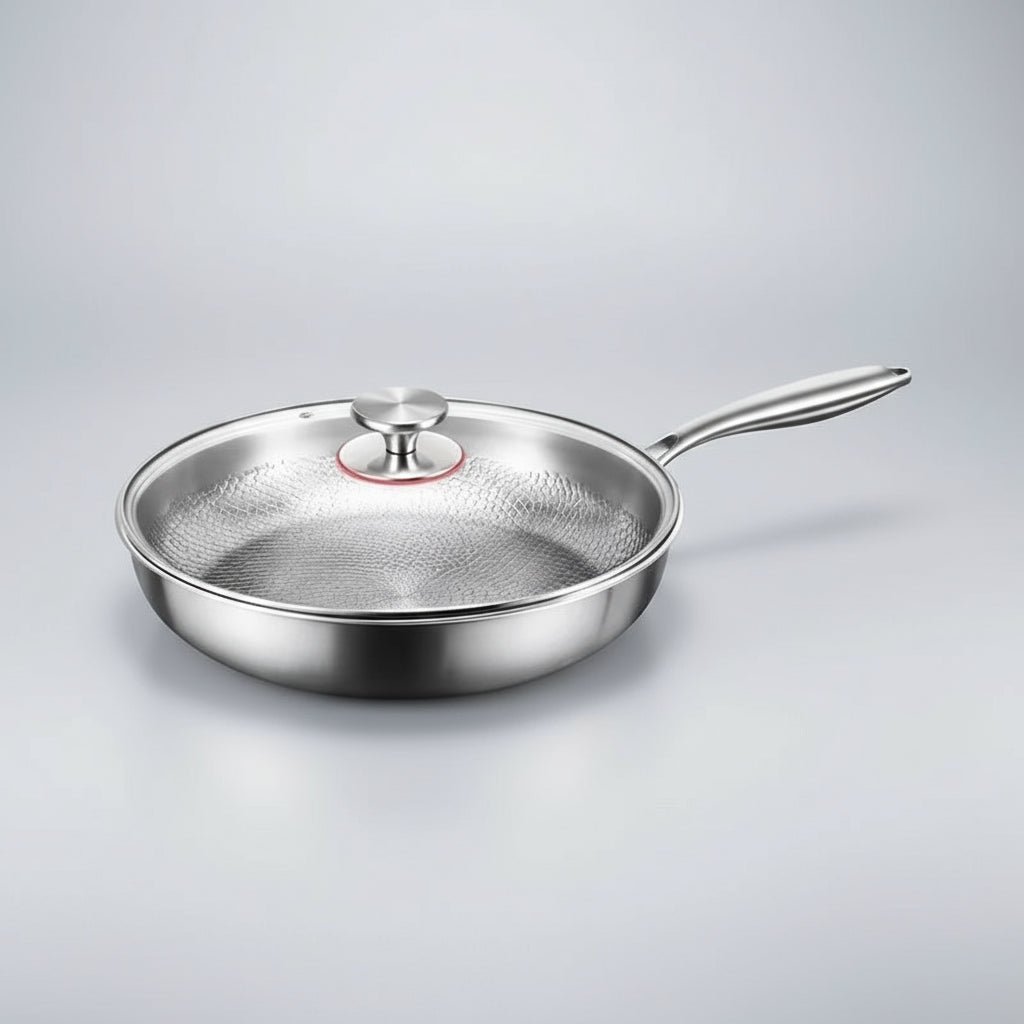Poêle Martelée Antiadhésive en Titane pour Induction - Parfaite pour Cuisine Professionnelle