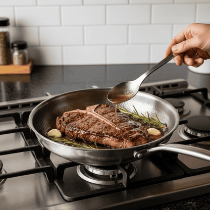 Poêle Titan-Premium en Acier Inoxydable pour Induction et Gaz