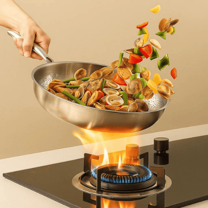 Poêle Titan-Premium en Acier Inoxydable pour Induction et Gaz