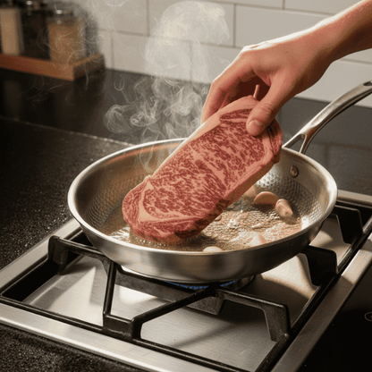 Poêle Titan-Premium en Acier Inoxydable pour Induction et Gaz