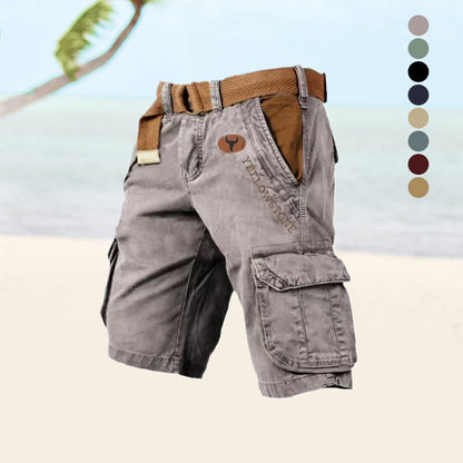 Multifunctionele Katoenen Cargo Shorts voor Mannen - Comfort en Stijl