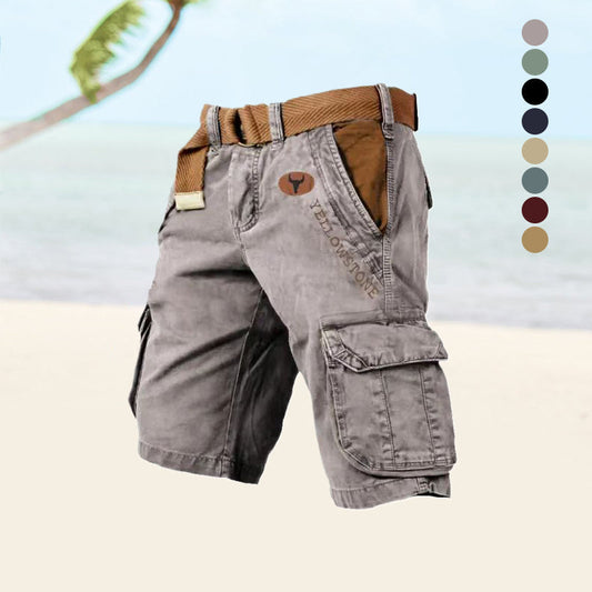 Multifunctionele Katoenen Cargo Shorts voor Mannen - Comfort en Stijl