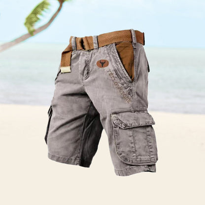Multifunctionele Katoenen Cargo Shorts voor Mannen - Comfort en Stijl