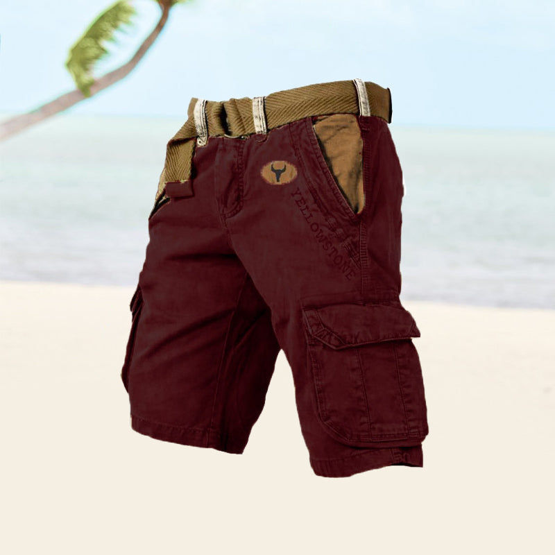Multifunctionele Katoenen Cargo Shorts voor Mannen - Comfort en Stijl