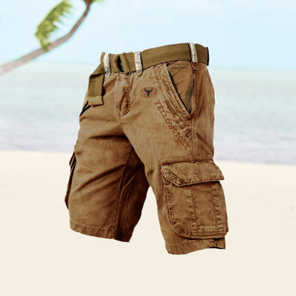 Multifunctionele Katoenen Cargo Shorts voor Mannen - Comfort en Stijl