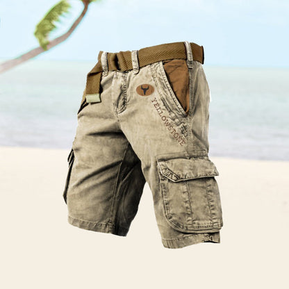 Multifunctionele Katoenen Cargo Shorts voor Mannen - Comfort en Stijl