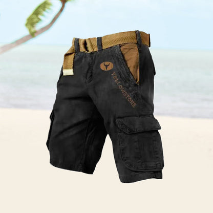 Multifunctionele Katoenen Cargo Shorts voor Mannen - Comfort en Stijl