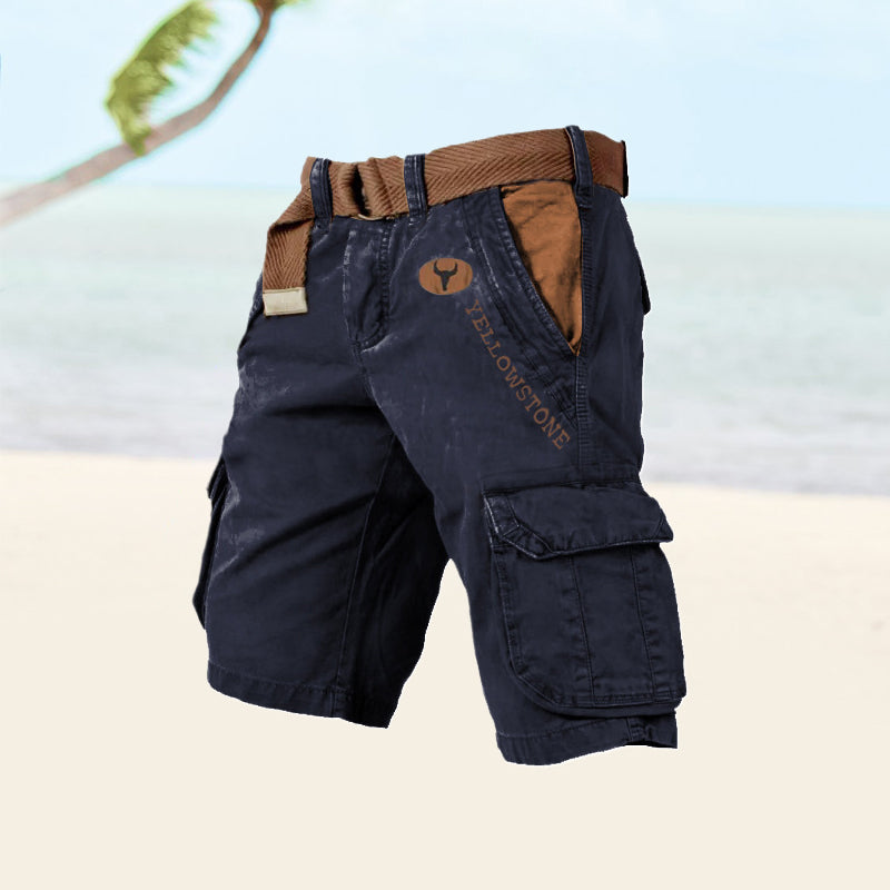 Multifunctionele Katoenen Cargo Shorts voor Mannen - Comfort en Stijl