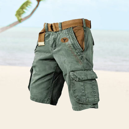 Multifunctionele Katoenen Cargo Shorts voor Mannen - Comfort en Stijl