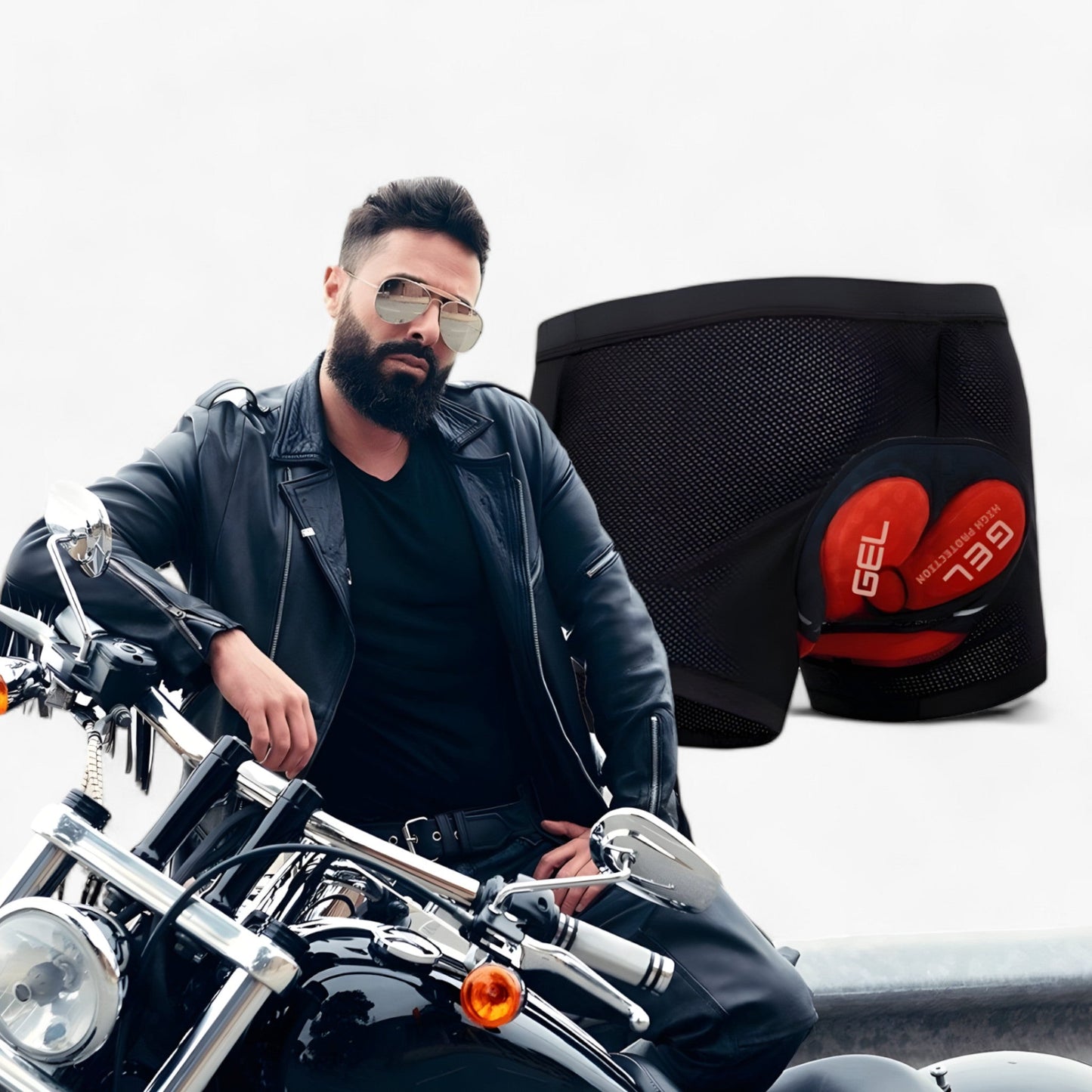 Heren Motorbroek SeatCloud van Leer met Comfort Padding