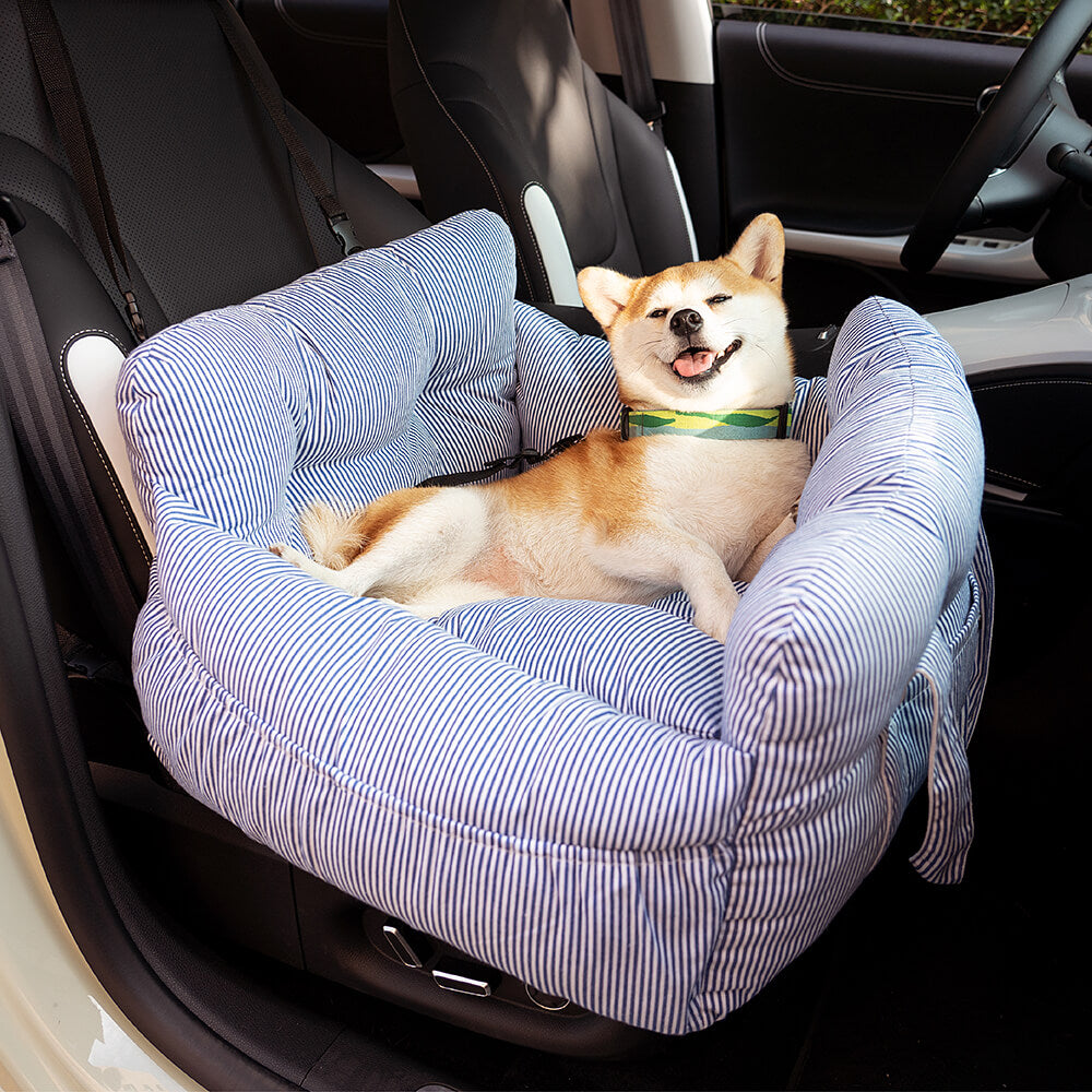 Cuccia Auto per Cani con Fodera Lavabile e Cinture Regolabili