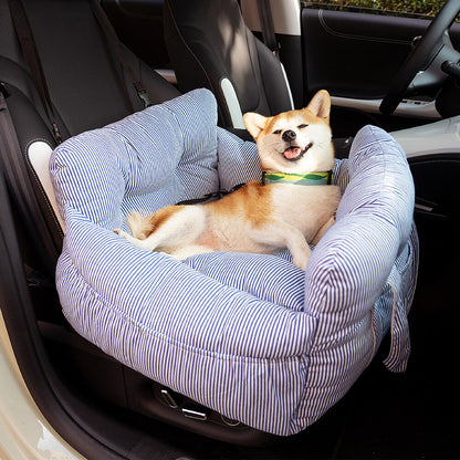 Cuccia Auto per Cani con Fodera Lavabile e Cinture Regolabili