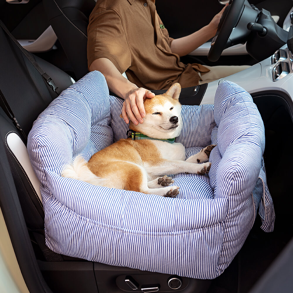 Cuccia Auto per Cani con Fodera Lavabile e Cinture Regolabili