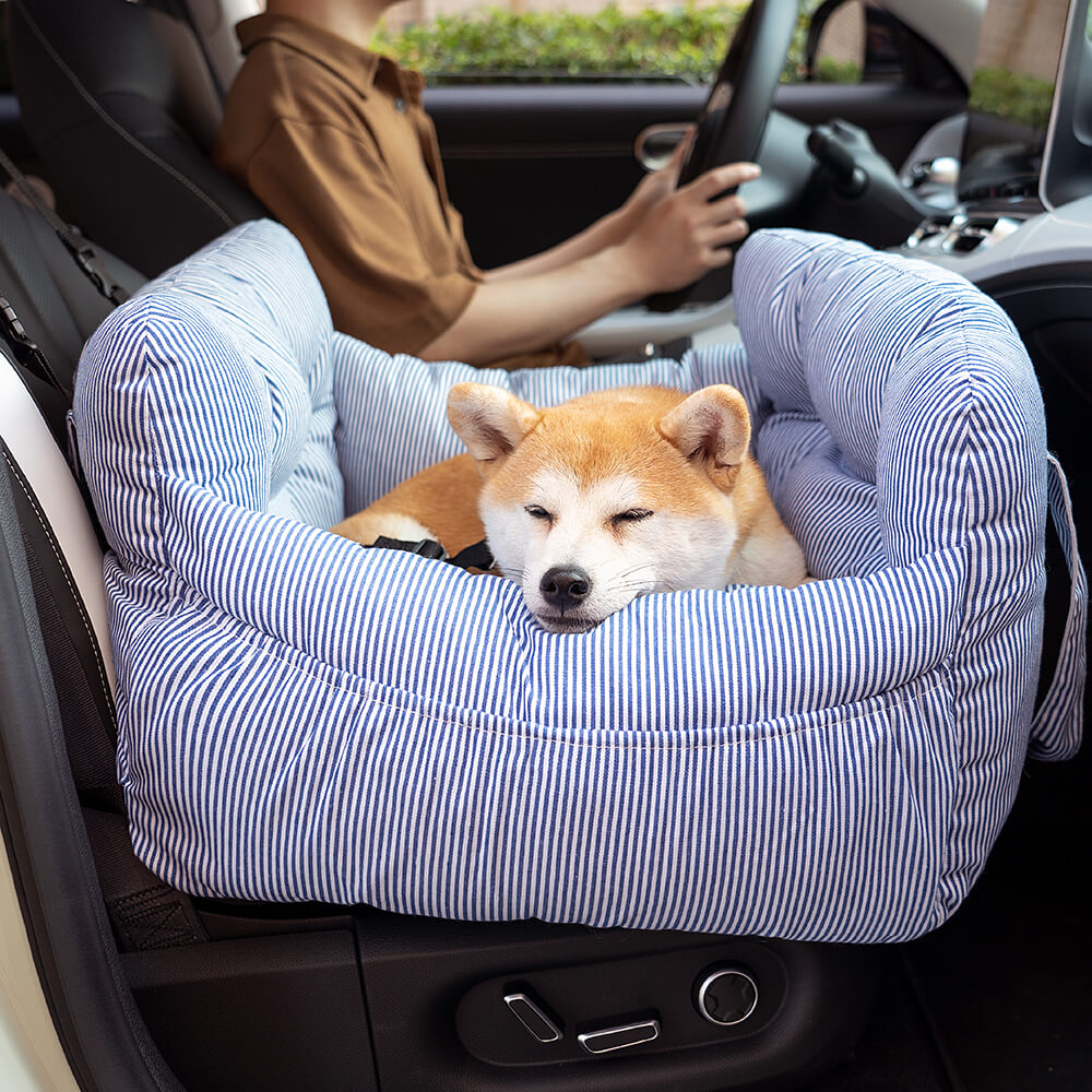 Cuccia Auto per Cani con Fodera Lavabile e Cinture Regolabili