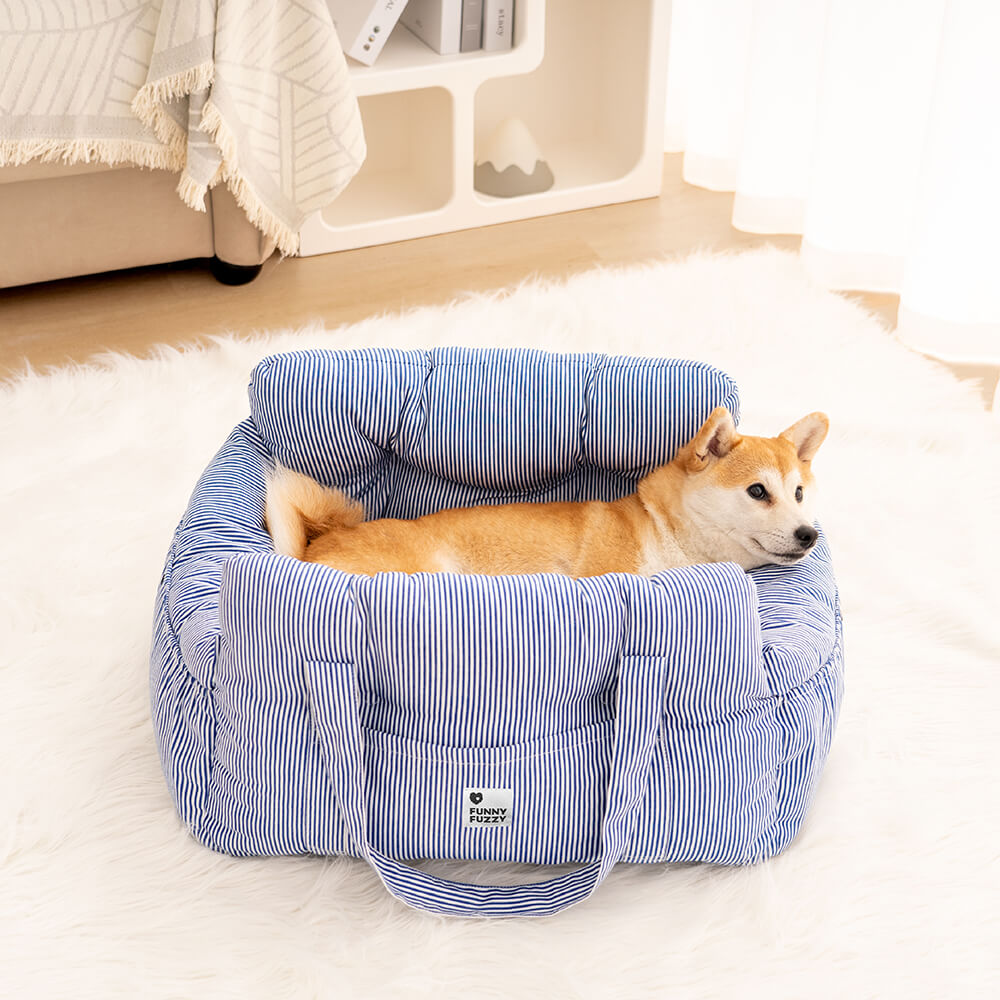 Cuccia Auto per Cani con Fodera Lavabile e Cinture Regolabili