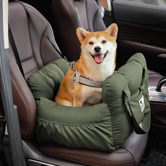 Cuccia Auto per Cani con Fodera Lavabile e Cinture Regolabili