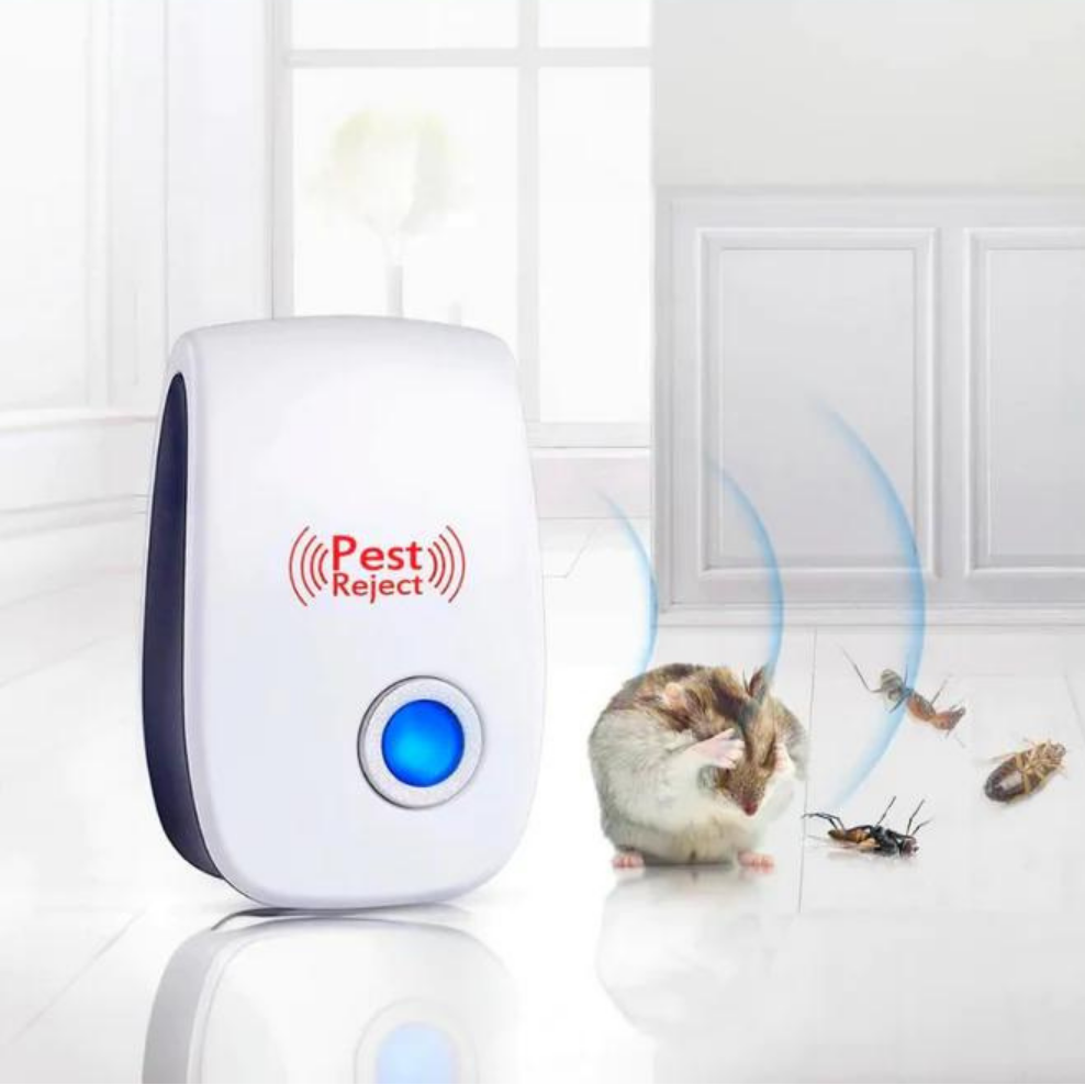 Dispositivo Ultrasonico per Controllo Parassiti con Copertura Fino a 40 m² - Sicuro per Famiglie e Animali Domestici 1