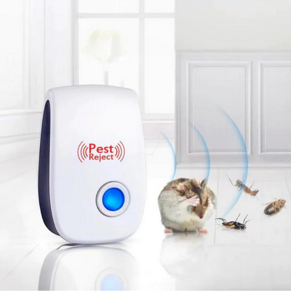 Dispositivo Ultrasonico per Controllo Parassiti con Copertura Fino a 40 m² - Sicuro per Famiglie e Animali Domestici 1