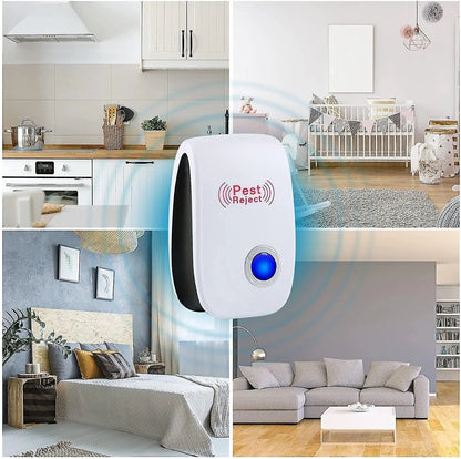 Dispositivo Ultrasonico per Controllo Parassiti con Copertura Fino a 40 m² - Sicuro per Famiglie e Animali Domestici 6