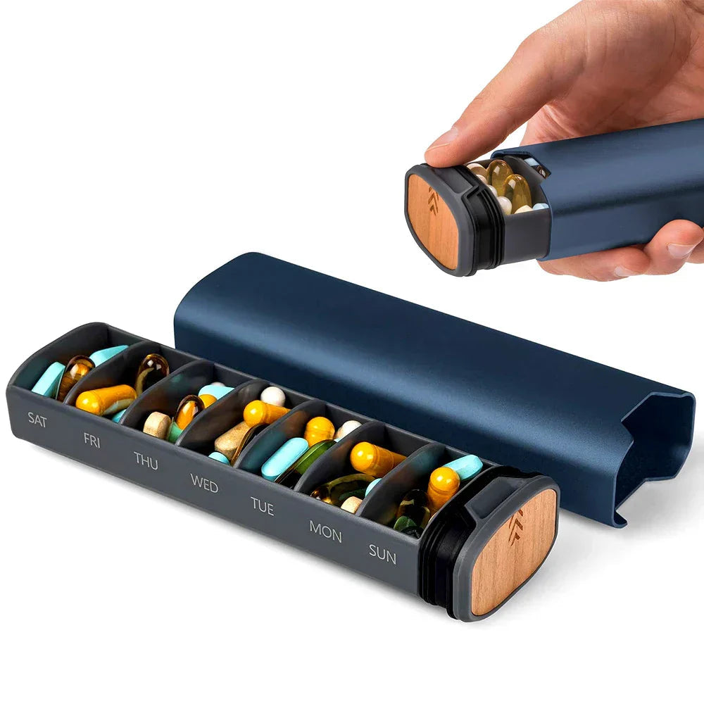 Compacte Weekelijkse Pillendoos Lekvrij - Medicijn Organizer 7 Dagen