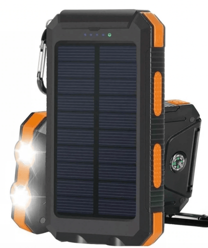 Batterie Externe Solaire Étanche 500000 mAh avec Double USB et Torche LED