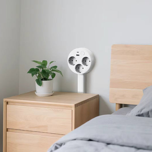 Uittrekbare Stopcontact met USB en Elegant Ontwerp - Tot 5 Apparaten