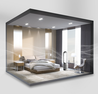 3-in-1 stille luchtreiniger met koeling en geavanceerd filter