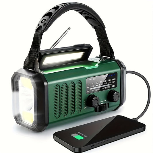 Multifunctionele Noodradio met Zaklamp en USB-Opladen - Compacte en Betrouwbare Veiligheid