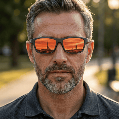 Heren Zonnebril met Polarisatie en UV-bescherming - Lichtgewicht Sportief