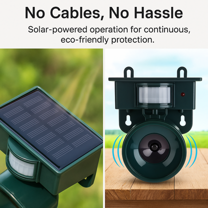 Zonne-duivenverjager met bewegingssensor en natuurlijke geluiden