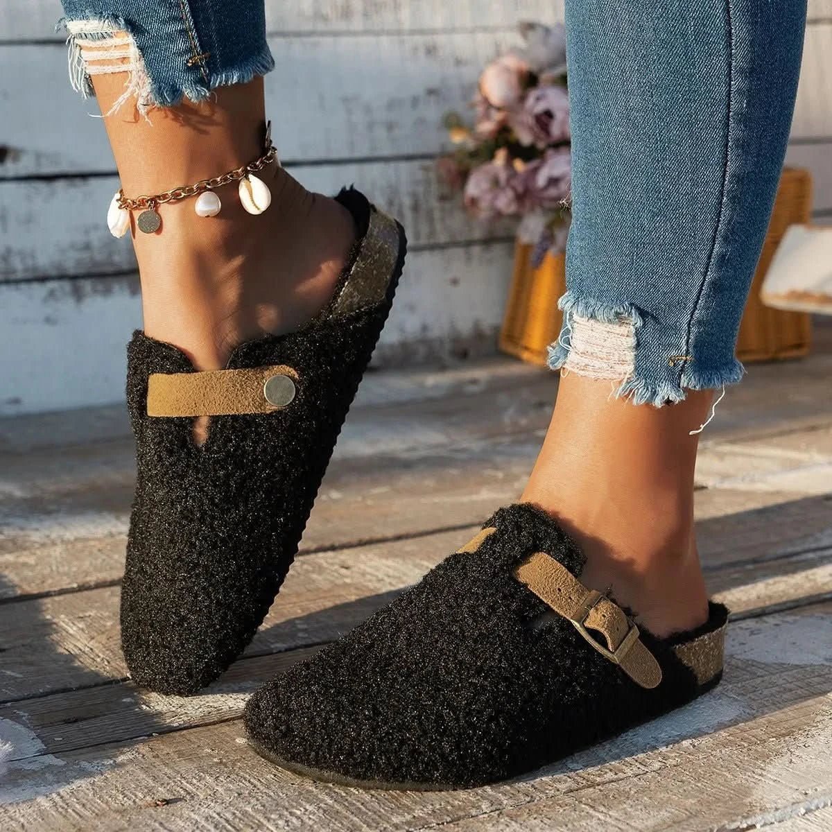 Contrortluxe Sheepskin Wool Slippers – Winter Comfort 10