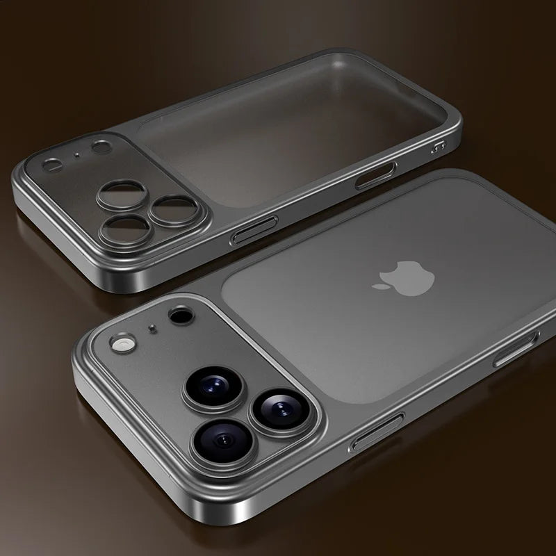 CarbonX Cover iPhone 17 Trasparente Antiurto con Bordo Elettroplaccato