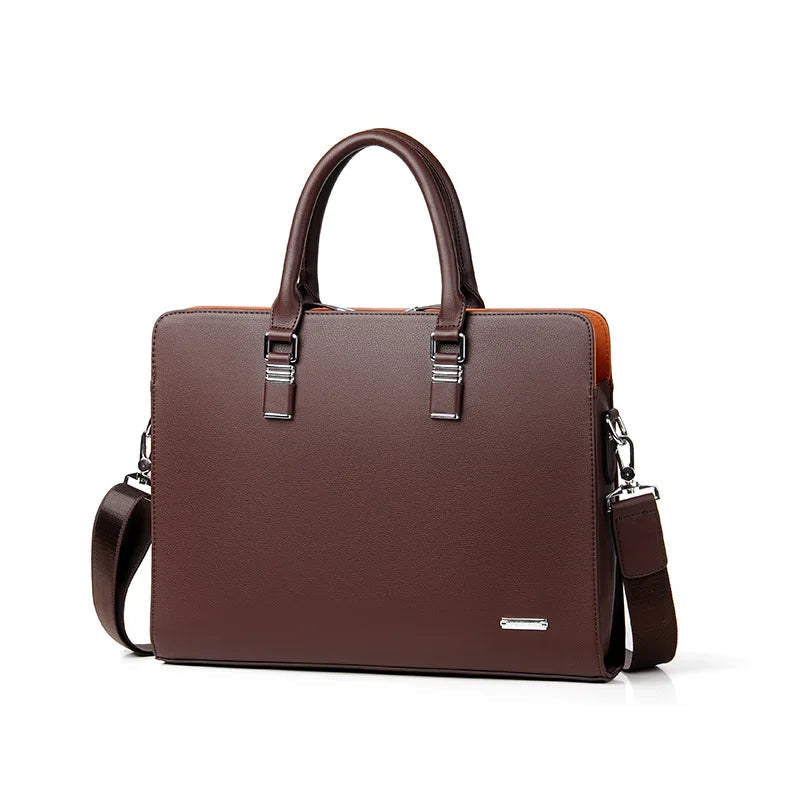 Portaro Men's Leather Laptop Bag — Elegant & Spacious 15" 5