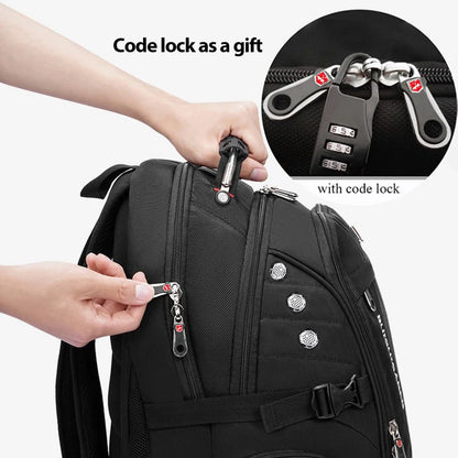 Waterproof 17" Laptop Backpack — Anti-Theft USB 36-55L Travel Bag 3