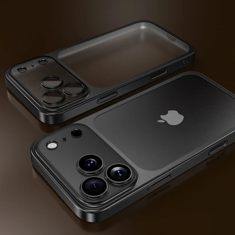 CarbonX Cover iPhone 17 Trasparente Antiurto con Bordo Elettroplaccato