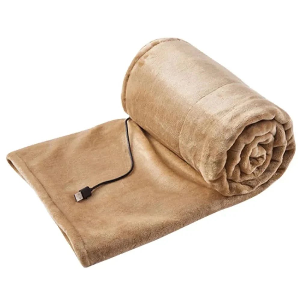 Portable USB Heated Blanket — 3 Heat Settings Soft Fleece 7