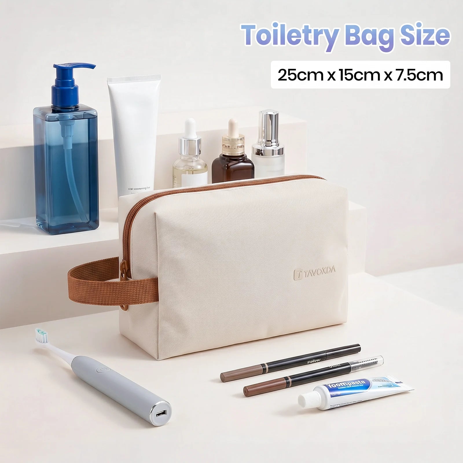 Lightweight Waterproof Travel Backpack with Toiletry Bag 15.6" 7