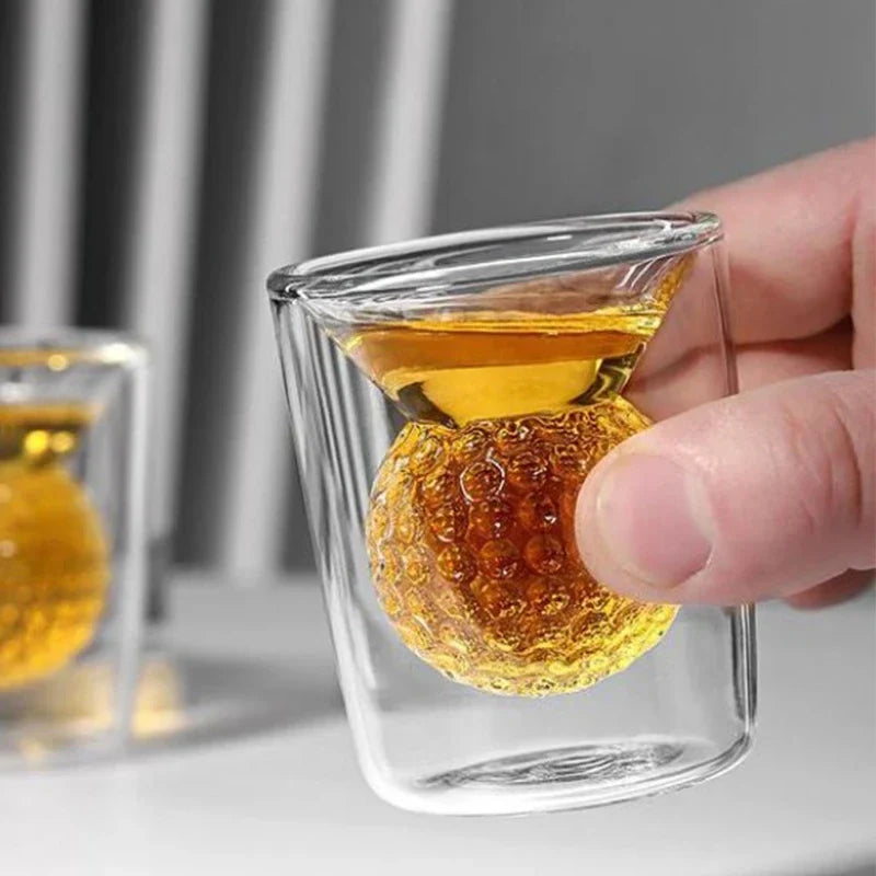 Bicchierini da Shot Golf Ball - Doppia Parete in Borosilicato